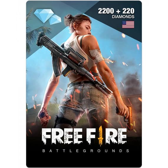 Free Fire Diamond Pins 2200 + 220 ($20) – Instant E-Mail Delivery Free Fire "BAE" Charm Bracelet