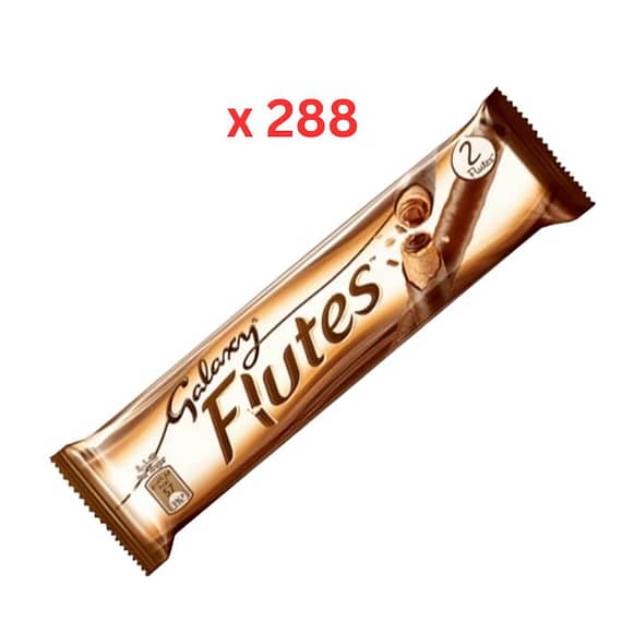 Galaxy Flutes Chocolate Twin 22.5gm, Carton Of 288pcs Confectionery "BAE" Charm Bracelet