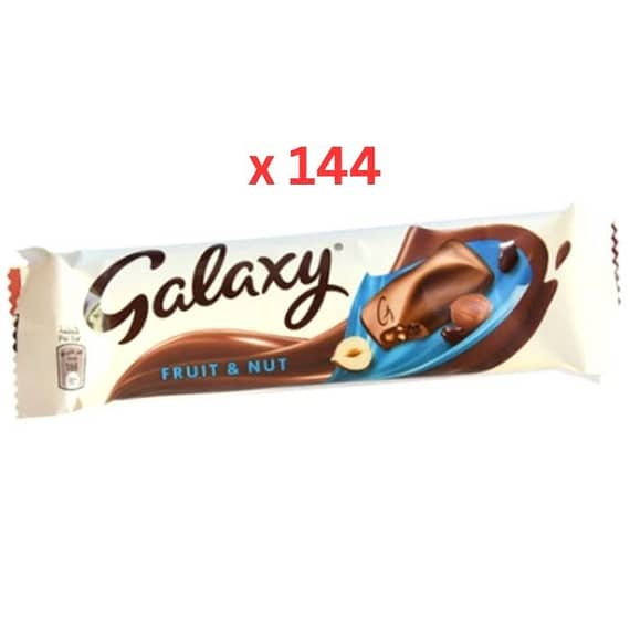 Galaxy Fruit & Nut 36gm, Carton Of 144pcs Confectionery "BAE" Charm Bracelet