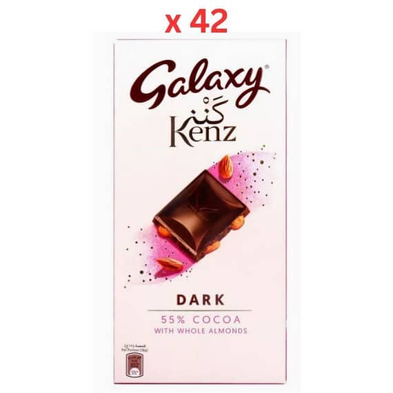Galaxy Kenz Almond 90gm, Carton Of 42pcs Confectionery "BAE" Charm Bracelet