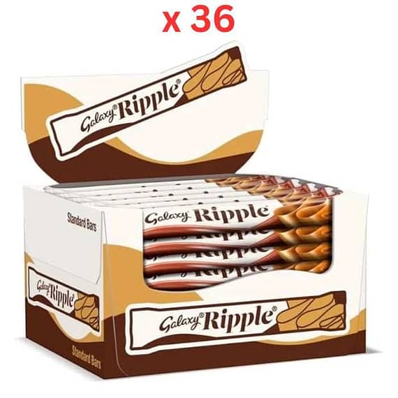 Galaxy Ripple Chocolate 30g x 36 Carton Confectionery "BAE" Charm Bracelet