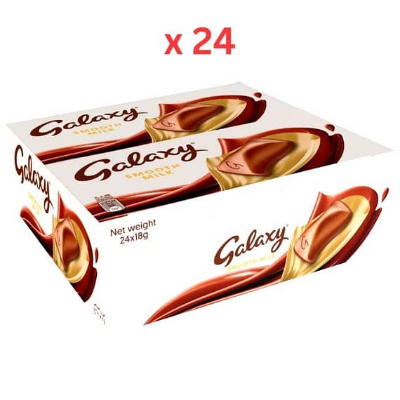 Galaxy Smooth Milk 18g Box Of 24 Confectionery "BAE" Charm Bracelet
