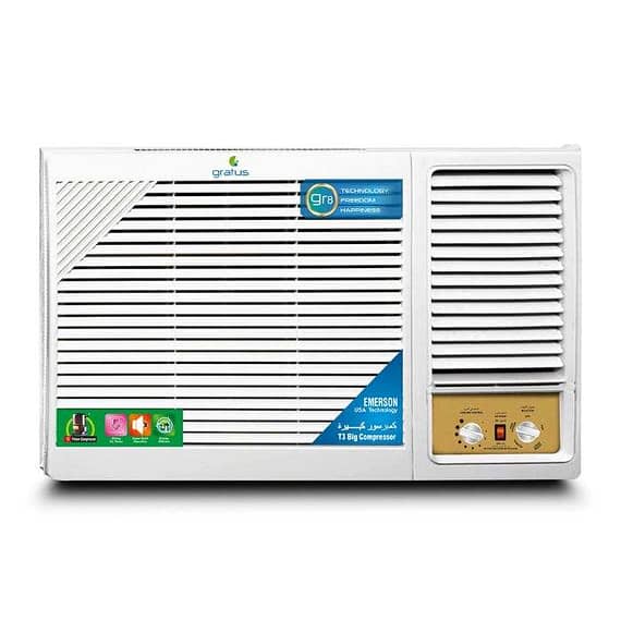 Gratus 1.5 Ton Window Air Conditioner With Heavy-Duty Piston Compressor, R22 GAS, Model- GWACP18X2 Air Conditioners & Coolers "BAE" Charm Bracelet