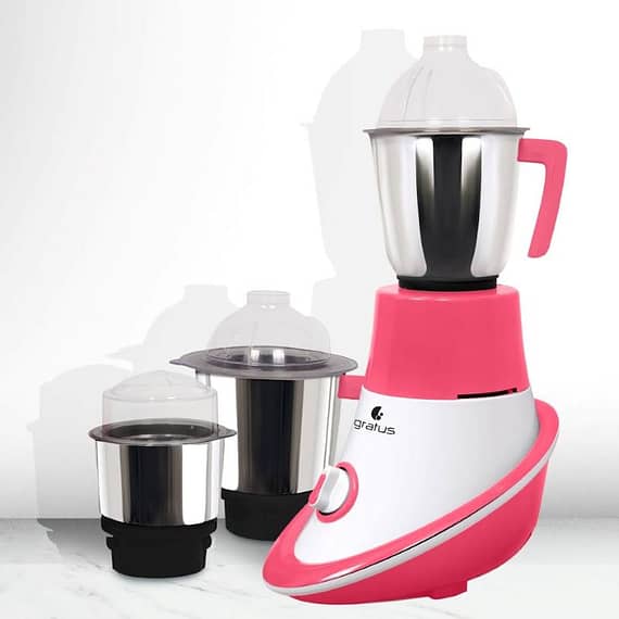 Gratus 600 Watts Mixer Grinder With 3 Strong Steel Jars, Powerful Copper Motor, Overload Protection, 2 Years Warranty, Model- GMG6503TI Blender & Mixer "BAE" Charm Bracelet