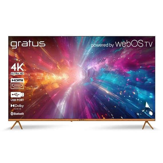 Gratus WebOS Powered 4K Edgeless UHD 58 Inch LED SMART TV With ThinQ AI, Quad Core Processor, Dolby Audio, Model- LT58W4K23H Electronics "BAE" Charm Bracelet