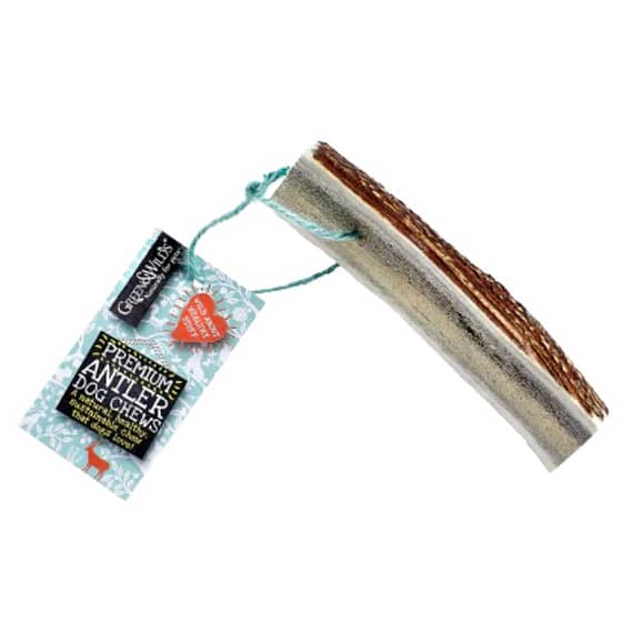 Green & Wilds Premium Easy Antler Chew Dog Chew – Large Dogs Treats "BAE" Charm Bracelet