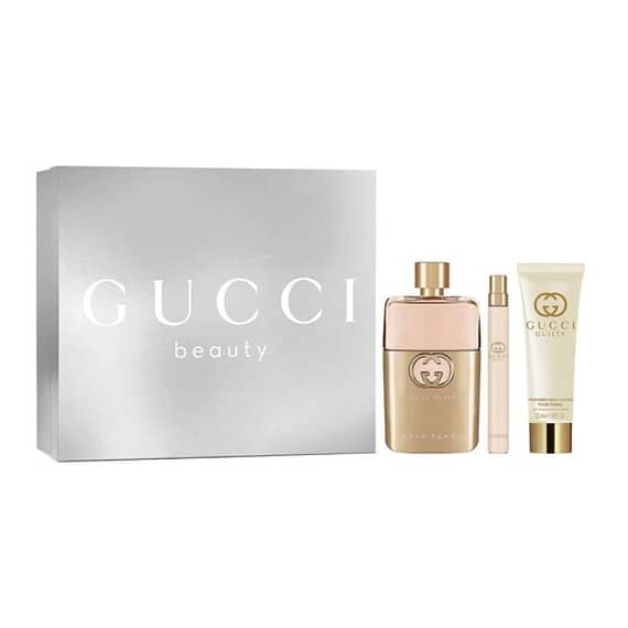 Gucci Guilty Pour Femme (W) Edp 90Ml + 10Ml + 50Ml Bl Set Gift Sets "BAE" Charm Bracelet