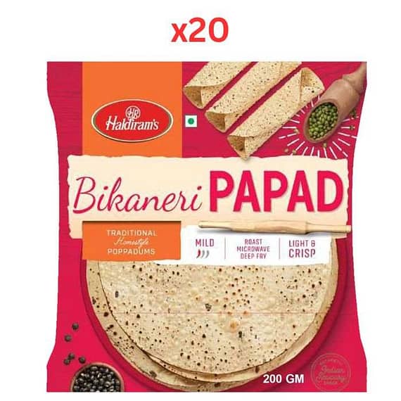 Haldirams Bikaneri Papad 200Gm (Pack Of 20) Confectionery "BAE" Charm Bracelet