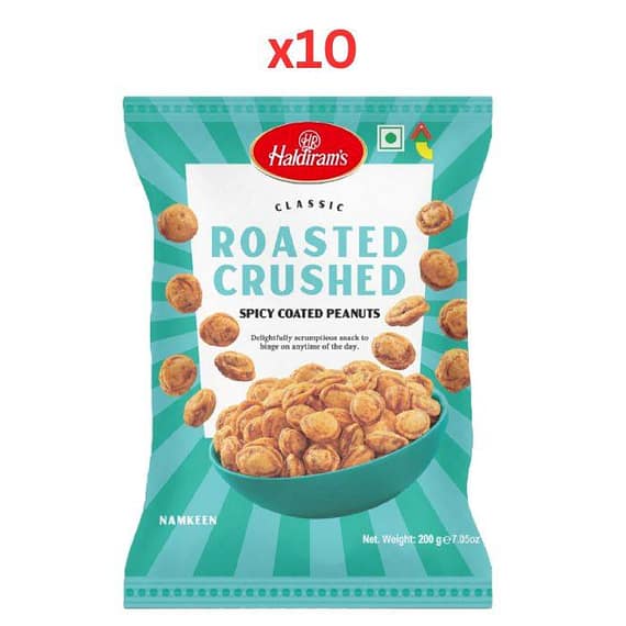 Haldirams Classic Roasted Crushed Peanuts 200Gm (Pack Of 10) Confectionery "BAE" Charm Bracelet