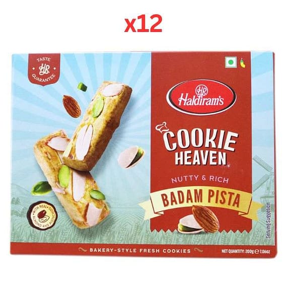 Haldirams Cookie Heaven Badam Pista 200Gm (Pack Of 12) Confectionery "BAE" Charm Bracelet