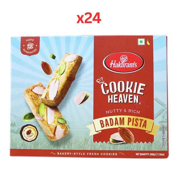 Haldirams Cookie Heaven Badam Pista 200Gm (Pack Of 24) Confectionery "BAE" Charm Bracelet