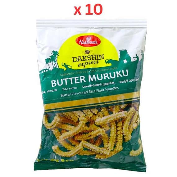 Haldirams Dakshin Express Butter Murukku 180gm – Pack Of 10 Confectionery "BAE" Charm Bracelet
