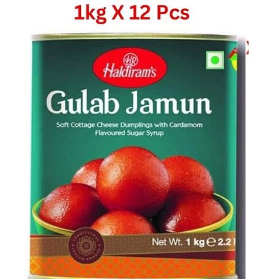 Haldirams Gulab Jamun 1 Kg Pack Of 12 (UAE Delivery Only) Food Cupboard "BAE" Charm Bracelet