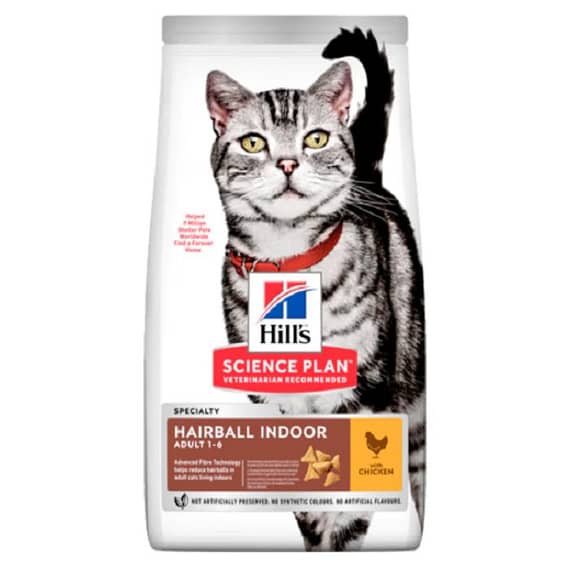 Hill's Science Plan Hairball Indoor Chicken Adult Dry Cat Food – 1.5Kg Cat Food "BAE" Charm Bracelet