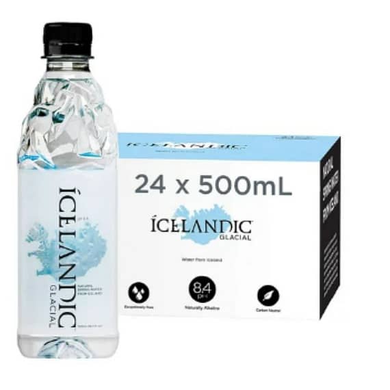 Icelandic Glacial Natural Spring Alkaline Water – 24 x 500ml Beverages "BAE" Charm Bracelet