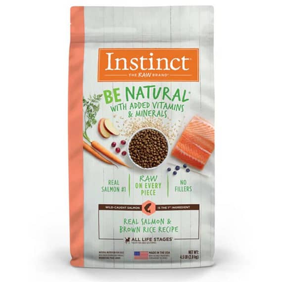Instinct Be Natural Kibble Salmon & Brown Rice Dry Dog Food – 24LBS Dog Food "BAE" Charm Bracelet