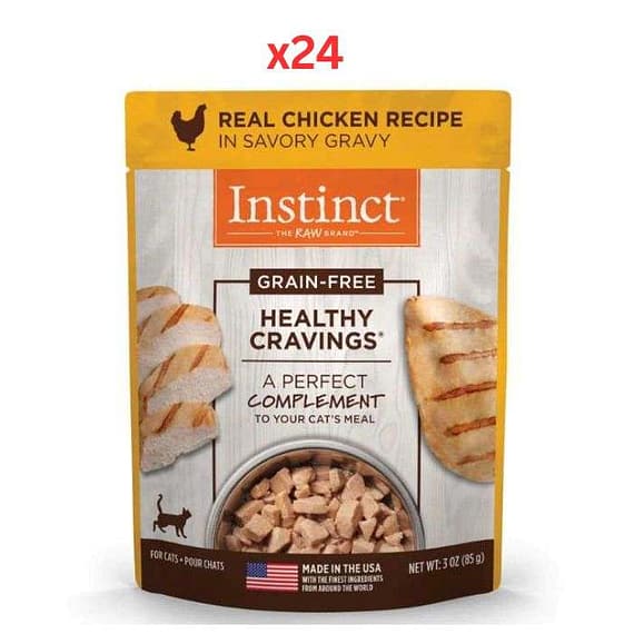 Instinct Healthy Cravings Chicken Wet Cat Food 24X85G Cat Food "BAE" Charm Bracelet