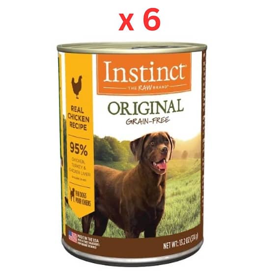 Instinct Original Real Chicken Recipe Wet Dog Food 375G X 6 Dog Food "BAE" Charm Bracelet
