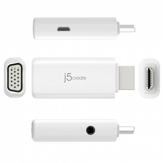 J5 CREATE JDA203 HDMI To VGA Video Adapter With Audio Computer Accessories "BAE" Charm Bracelet