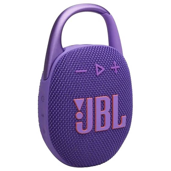JBL Clip 5 Ultra, Portable Waterproof Speaker, Purple Bluetooth Speakers "BAE" Charm Bracelet