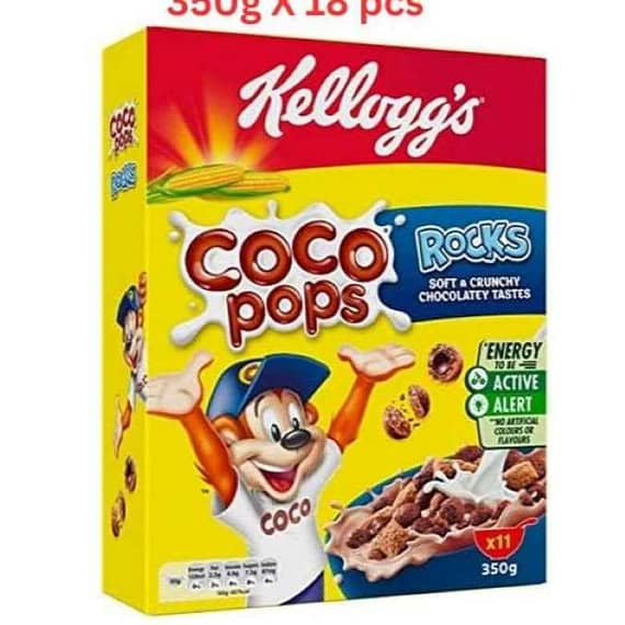 Kellogg's Coco Pops Rocks (Pack Of 18 X 350g) Confectionery "BAE" Charm Bracelet