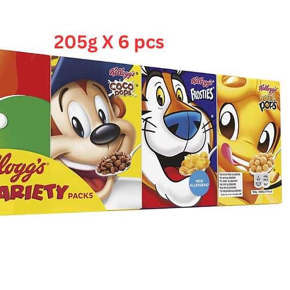 Kellogg's Variety Pack (Pack Of 6 X 205g) Confectionery "BAE" Charm Bracelet