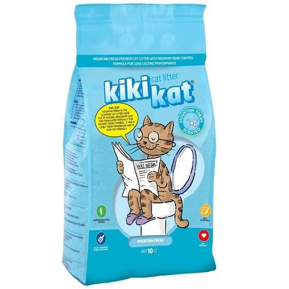 Kiki Kat White Bentonite Clumping Cat Litter Mountain Fresh 20 L (17.4 Kg) Bulk Buy "BAE" Charm Bracelet