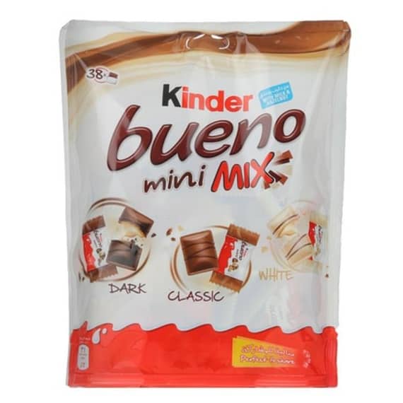 Kinder Bueno Mini Chocolate 205G, (15X2Packs) Confectionery "BAE" Charm Bracelet