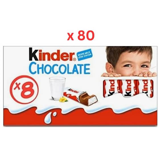 Kinder Chocolate 100G, Box Of 80Pcs Confectionery "BAE" Charm Bracelet