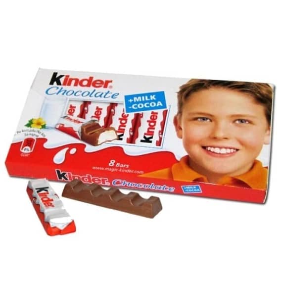 Kinder – Chocolate T8 (10x8x100g) Carton Confectionery "BAE" Charm Bracelet