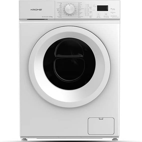 Krome 6Kg Front Load Washing Machine, 1000 RPM Spin Speed, 40L Drum Volume, 16 Wash Programs, Energy Efficient 4-Star- KR-WFL 60WS White Household "BAE" Charm Bracelet