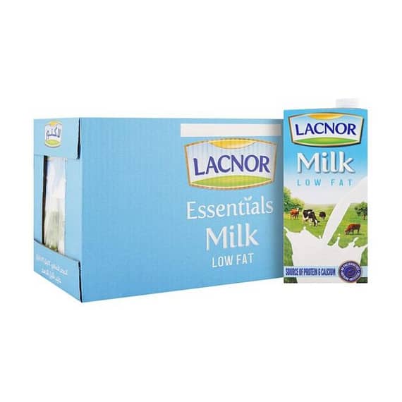 Lacnor Milk Blue Long Life Low Fat 1Ltr Pack of 12 Dairy "BAE" Charm Bracelet