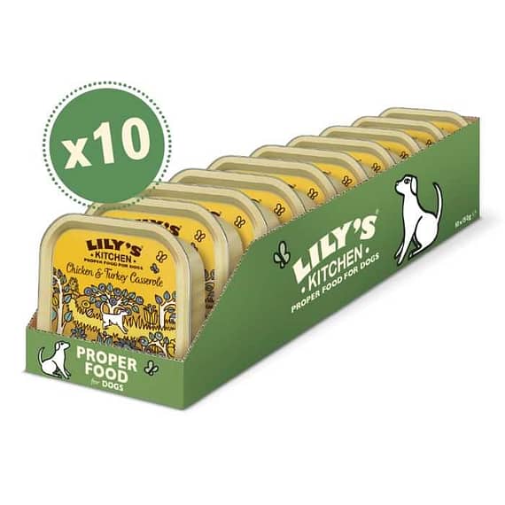 Lily's Kitchen Chicken & Turkey Casserole Wet Dog Food Box 10X150G Dog Food "BAE" Charm Bracelet