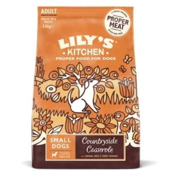 Lily's Kitchen Countryside Casserole with Chicken, Duck & Sweet Potatoes Small Dog Dry Food 2.5KG Dog Food "BAE" Charm Bracelet