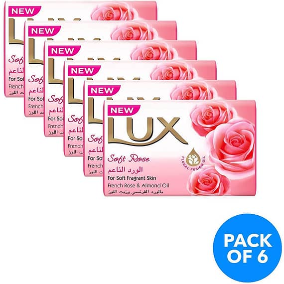 Lux Perfumed Bar Soap Soft Rose 6X170Gm Grocery "BAE" Charm Bracelet