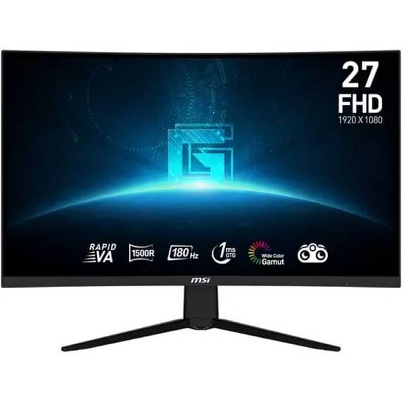 MSI G27C3F VA 27 Inch FHD 1ms 180Hz Curved Gaming Monitor – Black – 9S6-3CD01H-018 Gaming Monitors "BAE" Charm Bracelet