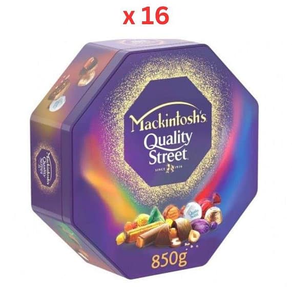 Mackintosh Qualty Street Glow 850Gm, Box Of 16Pcs Confectionery "BAE" Charm Bracelet