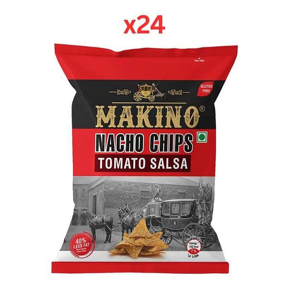 Makino Nacho Chips Tomato Salsa 60g (Pack Of 24) Confectionery "BAE" Charm Bracelet