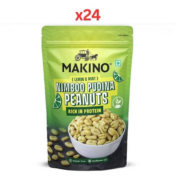 Makino Nimboo Pudina Peanuts 150g (Pack Of 24) Confectionery "BAE" Charm Bracelet