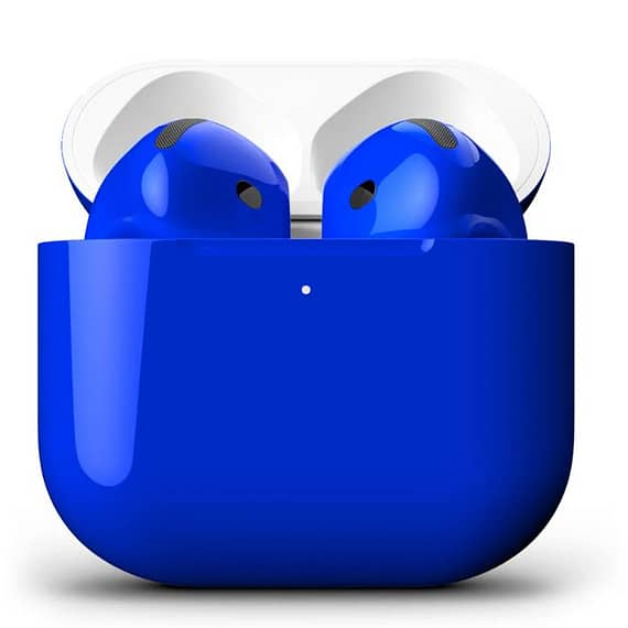 Merlin Craft Customized Apple Airpods 4 Blue Glossy Apple Products "BAE" Charm Bracelet