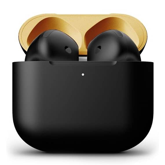 Merlin Craft Customized Apple Airpods 4 Combo Black Gold Apple Products "BAE" Charm Bracelet