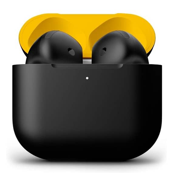 Merlin Craft Customized Apple Airpods 4 Combo Black Yellow Apple Products "BAE" Charm Bracelet