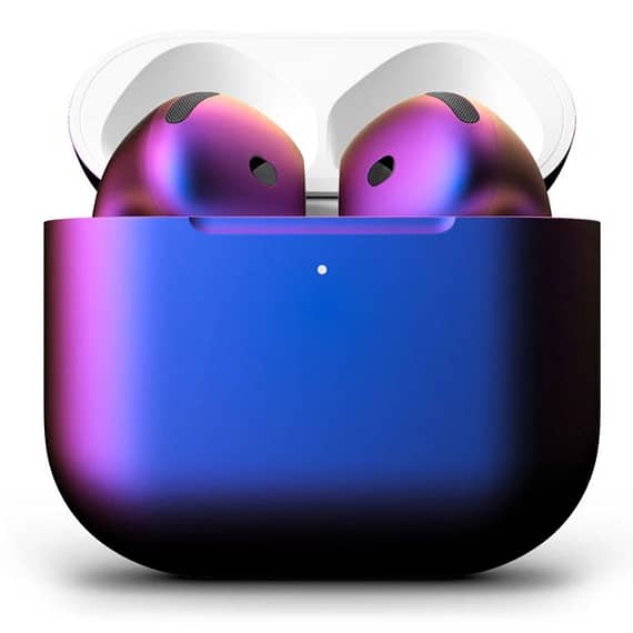 Merlin Craft Customized Apple Airpods 4 Dualtone Violet Cosmos Apple Products "BAE" Charm Bracelet