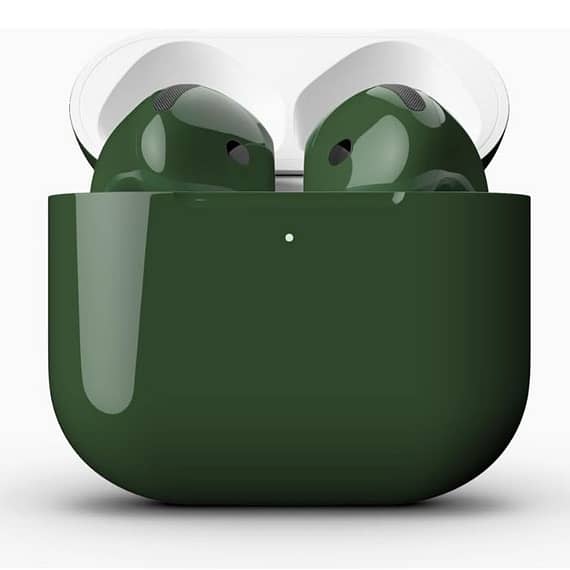 Merlin Craft Customized Apple Airpods 4 Green Glossy Apple Products "BAE" Charm Bracelet