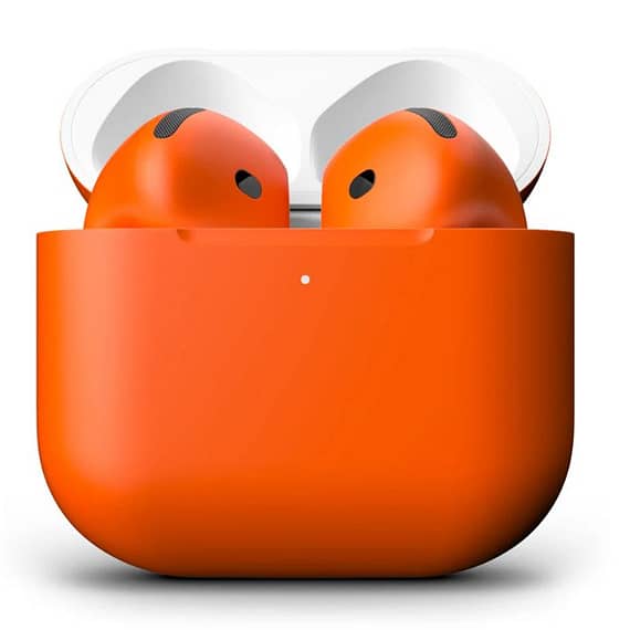 Merlin Craft Customized Apple Airpods 4 Neon Orange Apple Products "BAE" Charm Bracelet