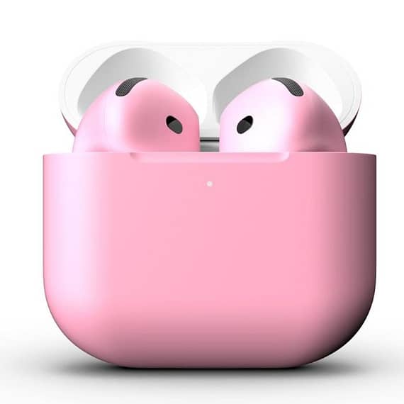 Merlin Craft Customized Apple Airpods 4 Pink Matte Apple Products "BAE" Charm Bracelet