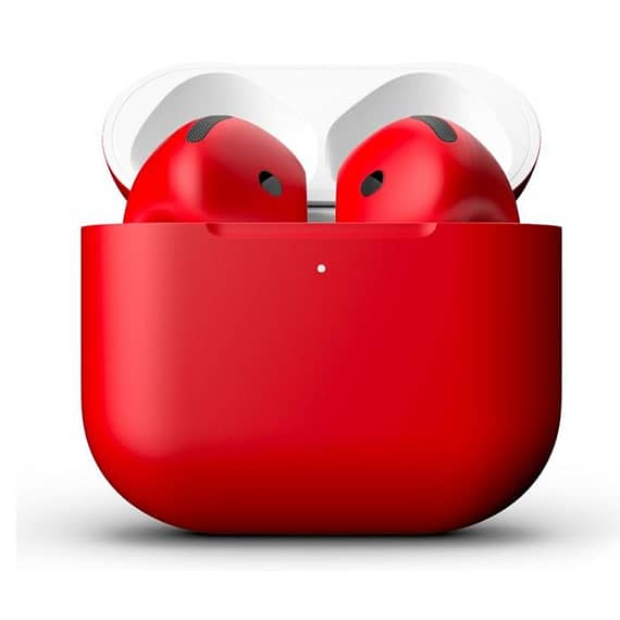 Merlin Craft Customized Apple Airpods 4 Red Matte Apple Products "BAE" Charm Bracelet