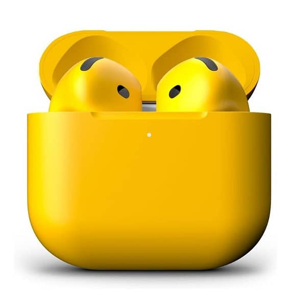 Merlin Craft Customized Apple Airpods 4 Yellow Bold Apple Products "BAE" Charm Bracelet