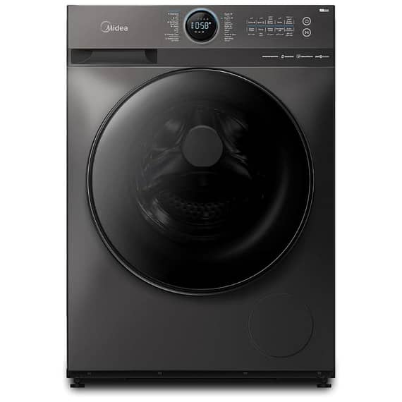 Midea 10KG Front Load Smart Washing Machine With Lunar Dial, 1400 RPM, 14 Programs, Fully Automatic Washer, Digital LED Display, BLDC Inverter, Steam Care, Wi-Fi Connectivity, Titanium Household "BAE" Charm Bracelet