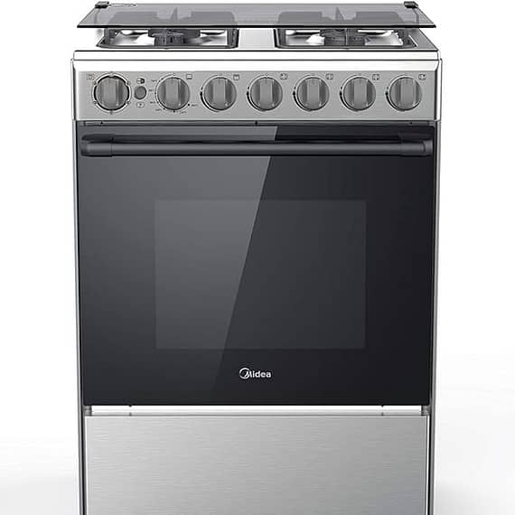 Midea 60×60 Cm Freestanding Cooker Full Gas Cooking Range With 4 Burners Automatic Ignition And Safety Cast Iron Pan Support Stainless Steel Finish Separate Knob For Oven Grill – BME62058FFD-D Gas & Stove "BAE" Charm Bracelet